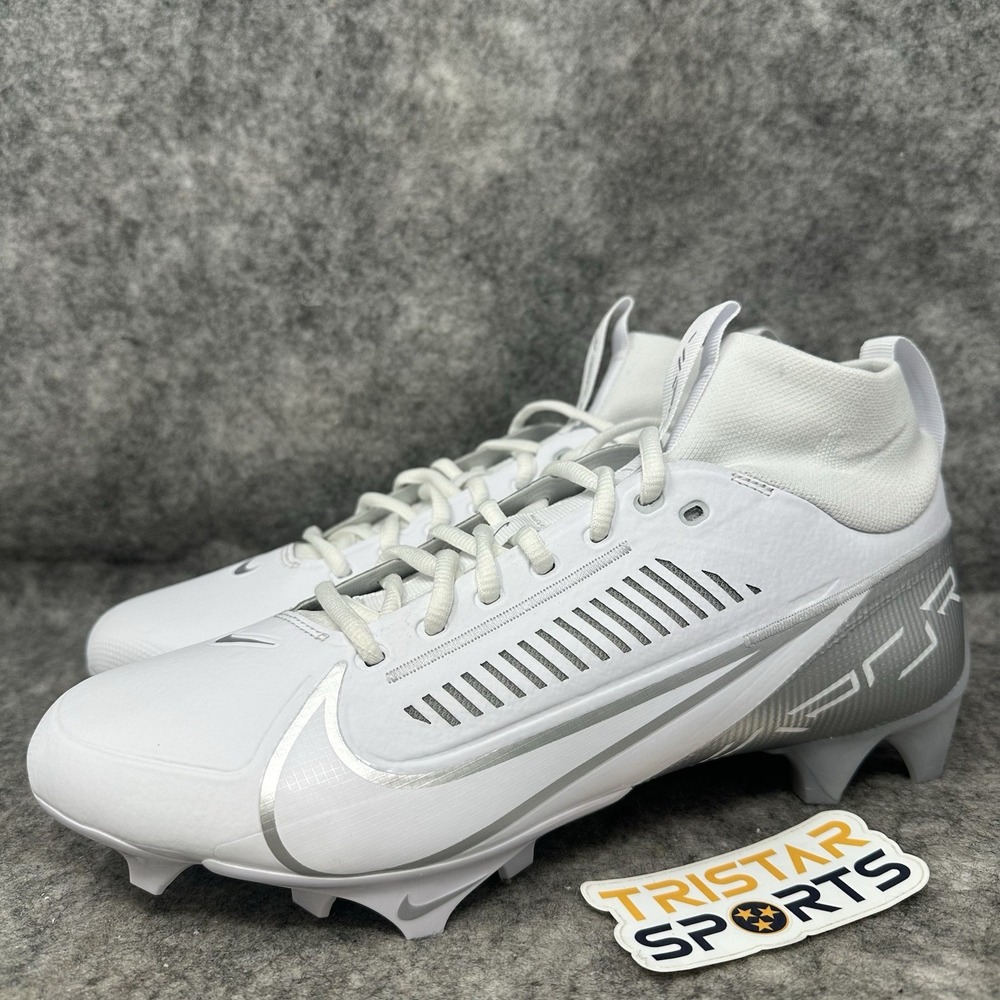 Nike Vapor Edge Pro 360 2 Football Cleats Mens Size 9.5 White Silver DA5456-102